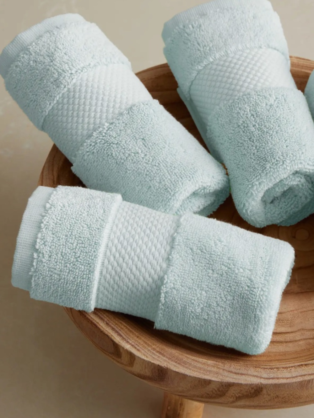 Turkish Ultra Plush Washcloth (Set of 4)  Mist Light green